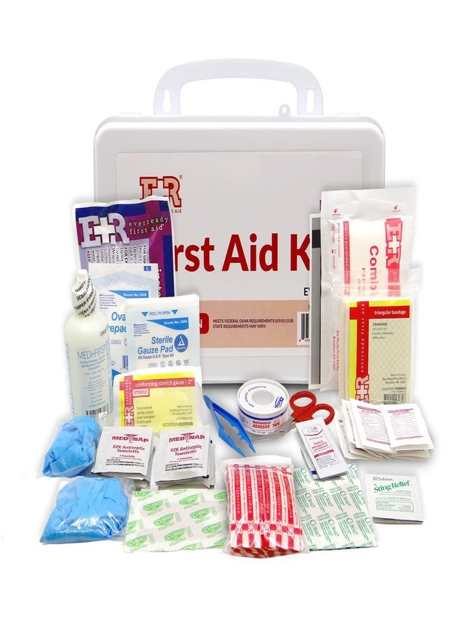 Ever Ready First Aid 107 Piece 25 Person First Aid Kit with Plastic Case, OSHA Compliant - Image 4